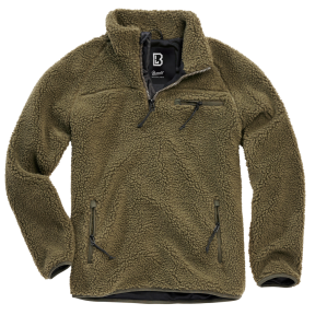Fleece-Sweatshirt mit Reißverschluss olivgrün - Brandit