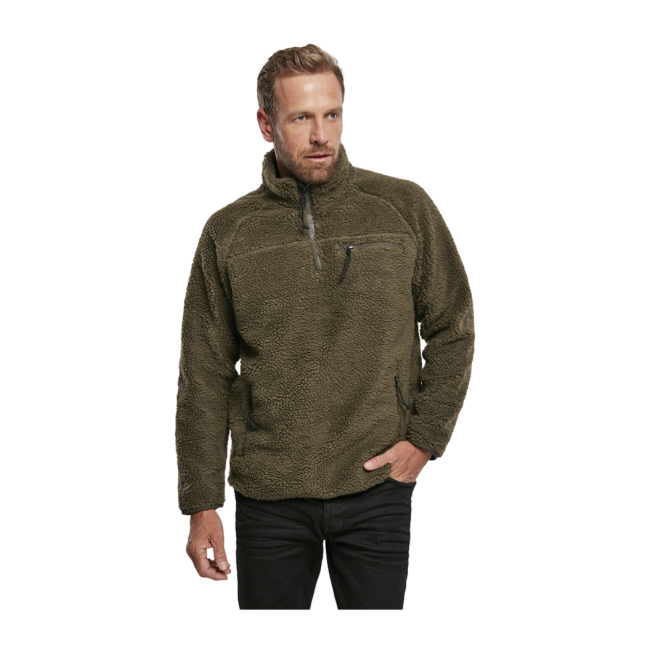 Sweat zip polaire olive - Brandit