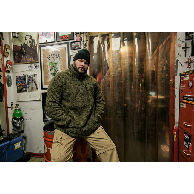 Sweat zip polaire olive - Brandit
