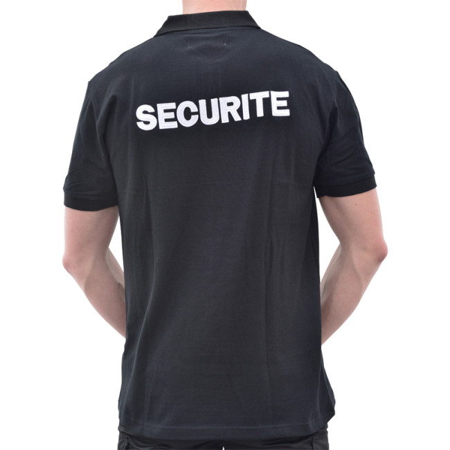 Polo bawełniane Security czarne - CityGuard