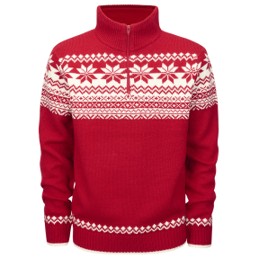 Norweger Pullover mit Reißverschluss rot - Brandit
