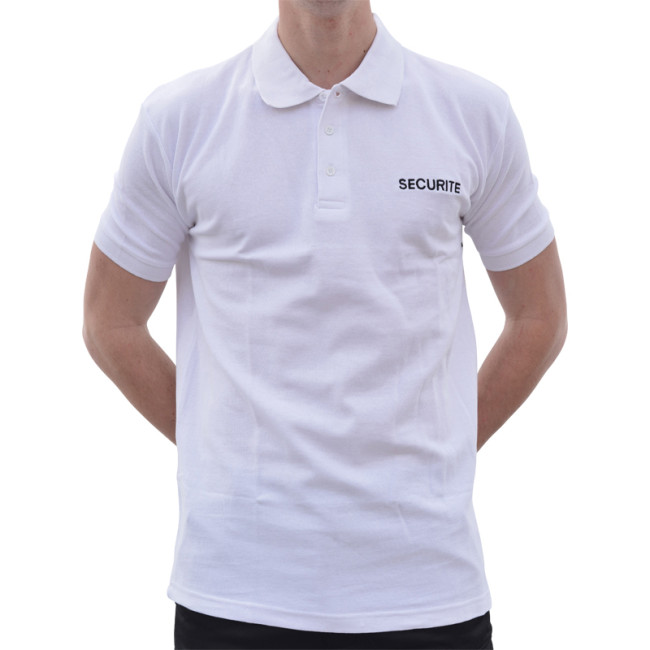 Katoenen Beveiligingspolo wit - CityGuard