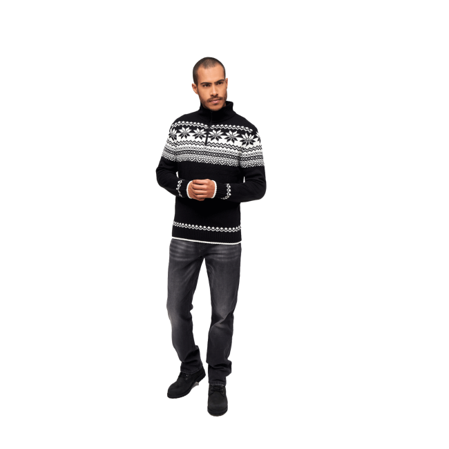 Norweger Pullover mit Reißverschluss schwarz - Brandit