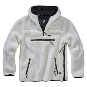 Sweat capuche zip polaire blanc - Brandit