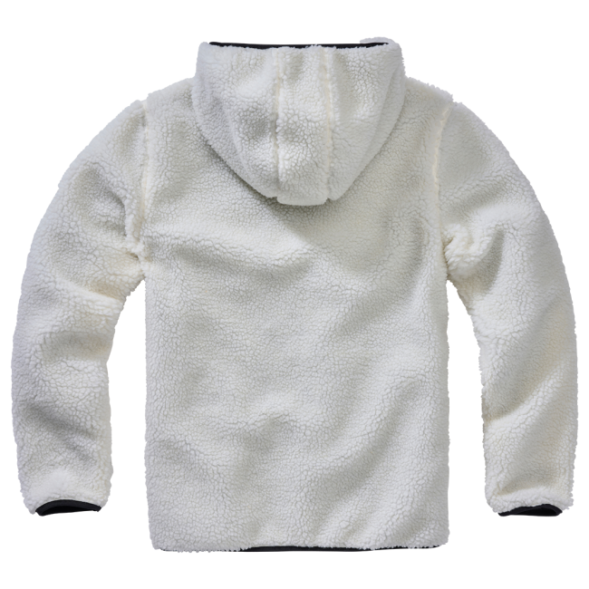 Bluza z kapturem polar z zamkiem biała - Brandit