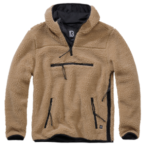 Sweat capuche zip polaire camel - Brandit
