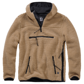Sweat capuche zip polaire camel - Brandit