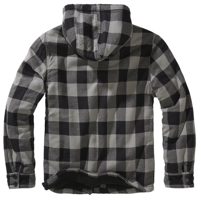 Veste à capuche carreaux noir/gris - Brandit