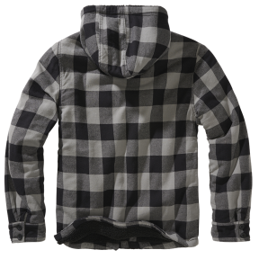 Veste à capuche carreaux noir/gris - Brandit