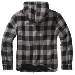 Veste à capuche carreaux noir/gris - Brandit