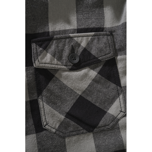 Kapuzenjacke mit Karomuster schwarz/grau - Brandit