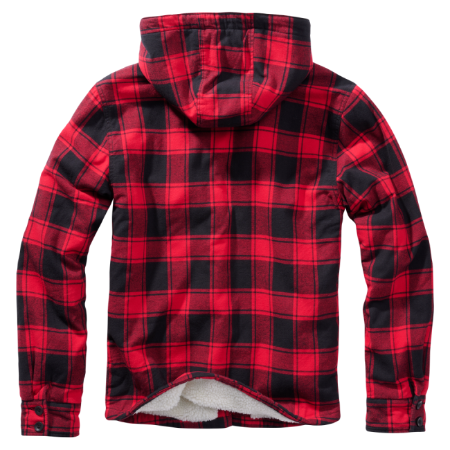 Veste à capuche carreaux rouge/noir - Brandit