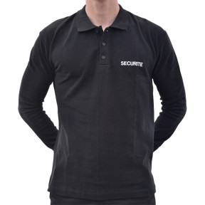 Langarm SECURITY-Poloshirt
