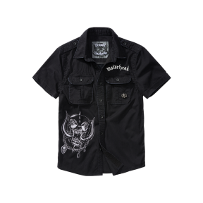 Chemise vintage motorhead noir manches 1/2 - Brandit