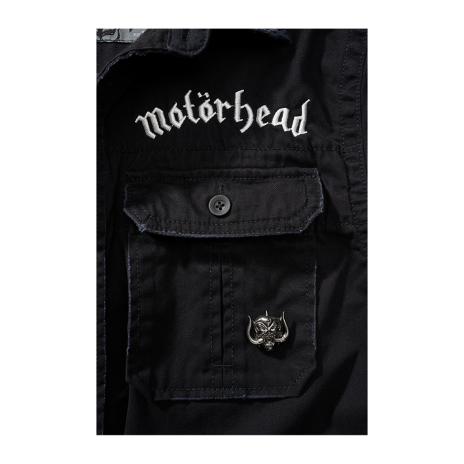 Koszula vintage motorhead czarna z krótkimi rękawami - Brandit