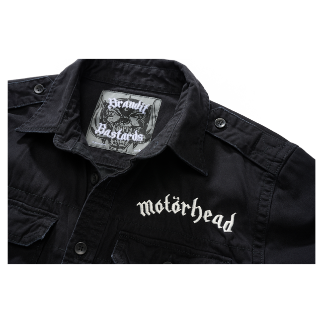 Vintage Motorhead Hemd schwarz - Brandit