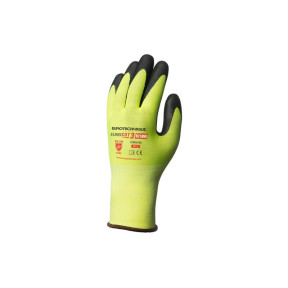 Paires de Gants EUROCUT N318HV HPPE cut 3 jaune paume nitrile - Coverguard