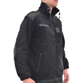 Fleece jas Army zwart - CityGuard