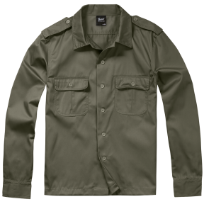 Chemise US manches longues olive - Brandit