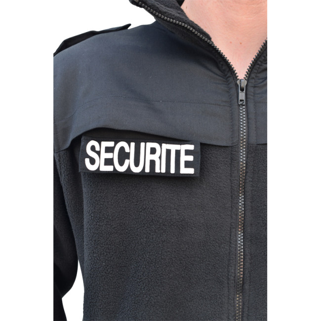 Zwarte fleece jas BEVEILIGING