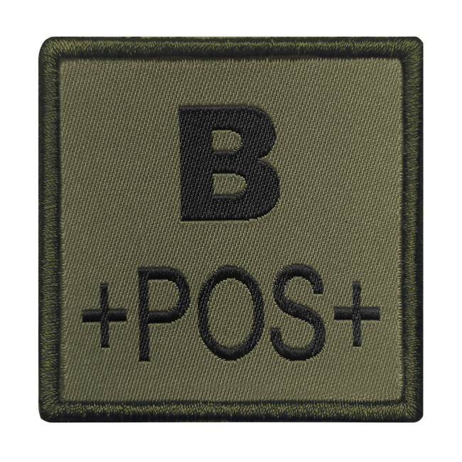 B+ bloedgroep insigne Kaki - A10 Equipment