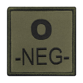 Blutgruppen-Abzeichen O- Khaki - A10 Equipment