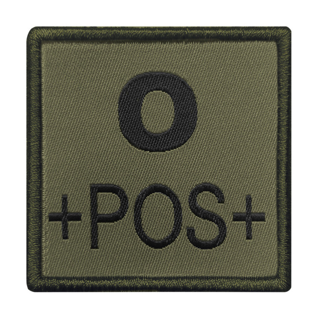 O+ bloedgroep insigne Kaki - A10 Equipment