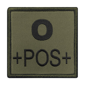 Blutgruppen-Abzeichen O+ Khaki - A10 Equipment