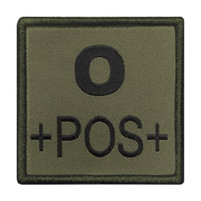 Blutgruppen-Abzeichen O+ Khaki - A10 Equipment