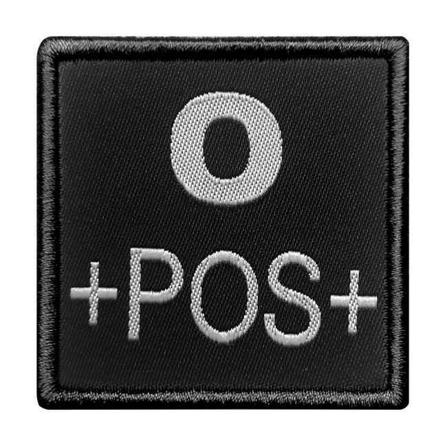 O+ bloedgroep insigne Zwart - A10 Equipment