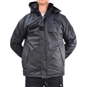 Gevoerde waterdichte windbreaker zwart