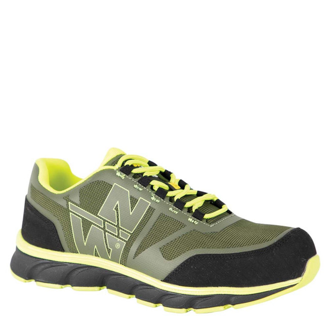 Sicherheitsschuhe Justin S1P SRC Khaki/Neongelb - North Ways