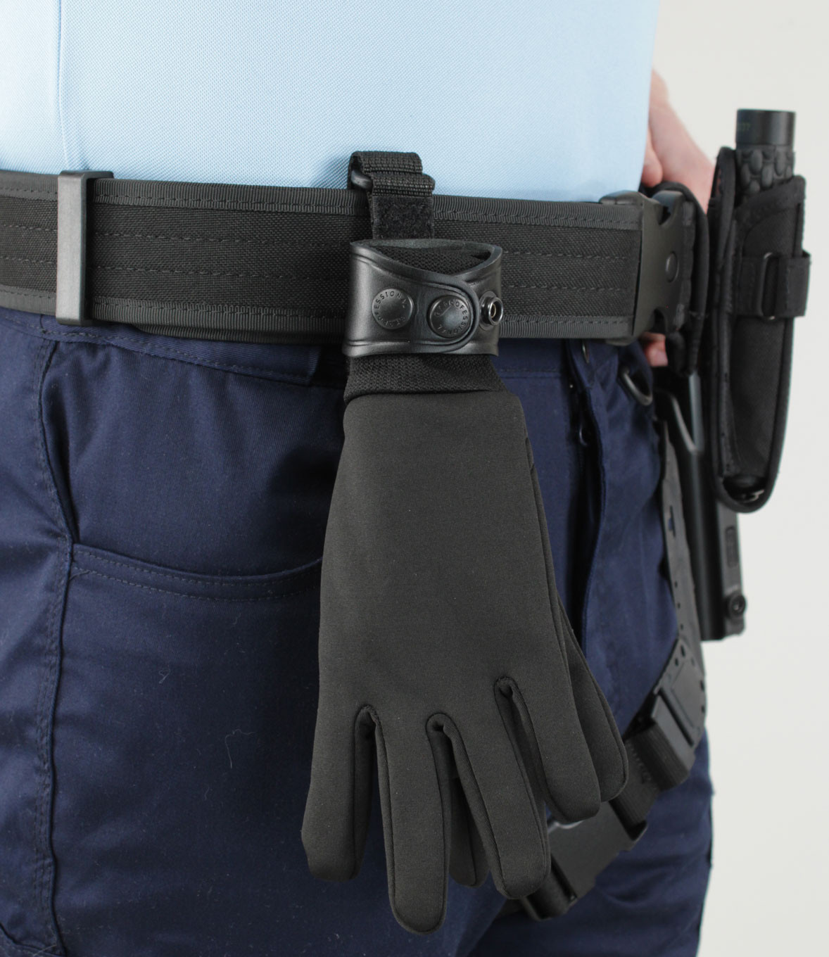 Porte-gants Cordura 1000 Deniers – Fixation Velcro, Noir, Pour Ceinture, TOE