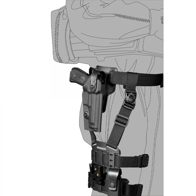 Système de connexion rapide et rotatif 8K31 noir - Vega holster