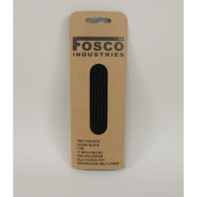 Lacets noir de 180 cm - Fosco Industries