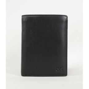 Portafoglio in pelle a 3 ante - Nero - GK
