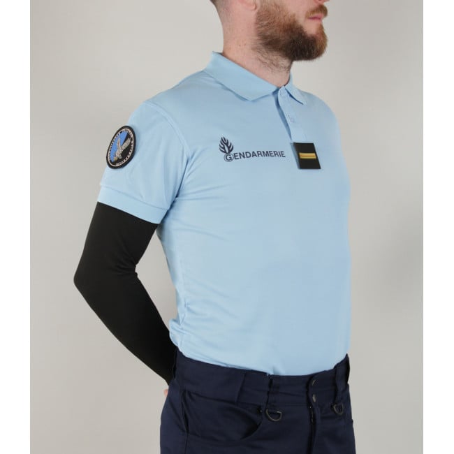 Polo respirant Gendarmerie Bleu + velcros - Patrol