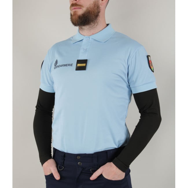 Polo respirant Gendarmerie Bleu + velcros - Patrol