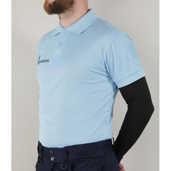 Oddychająca koszulka polo Żandarmeria Niebieska + rzepy - Patrol