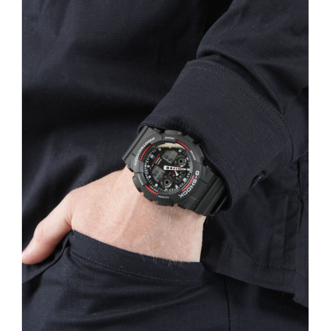 Reloj G-Shock GA-100 - Negro/Rojo - Casio
