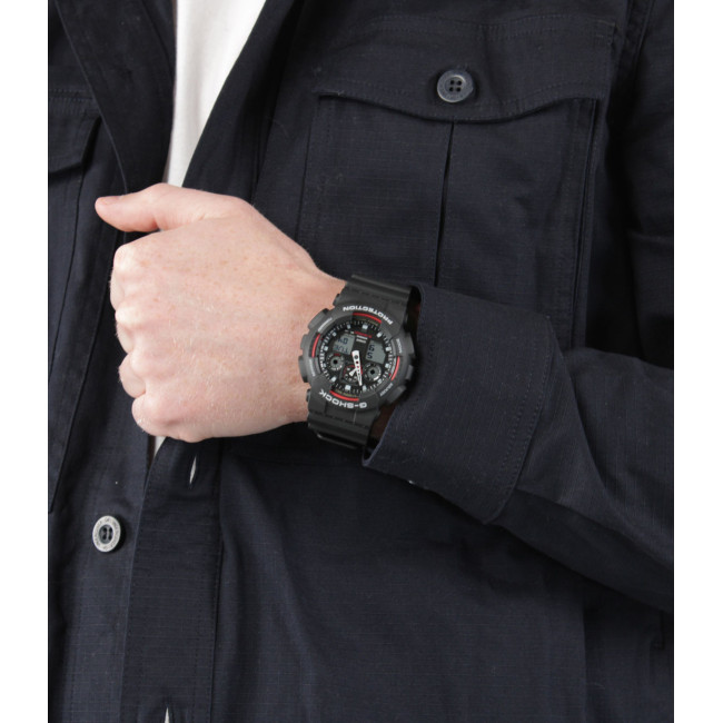 Montre G-Shock Classic GA-100 noir/rouge - Casio