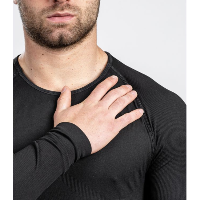 ATACAMA Technical Line Langarm-Shirt Rundhals Schwarz - Summit Outdoor