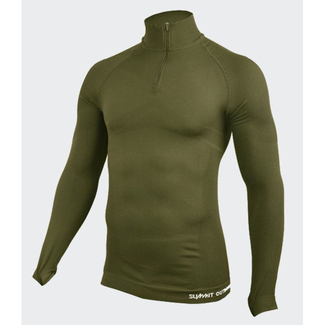 Sweater met ritshalskraag ALASKA Extreme line Groen OD - Summit Outdoor