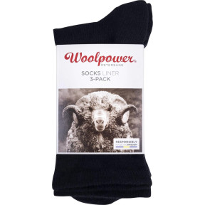 Set di 3 paia di calzini Liner Classic Neri - Woolpower