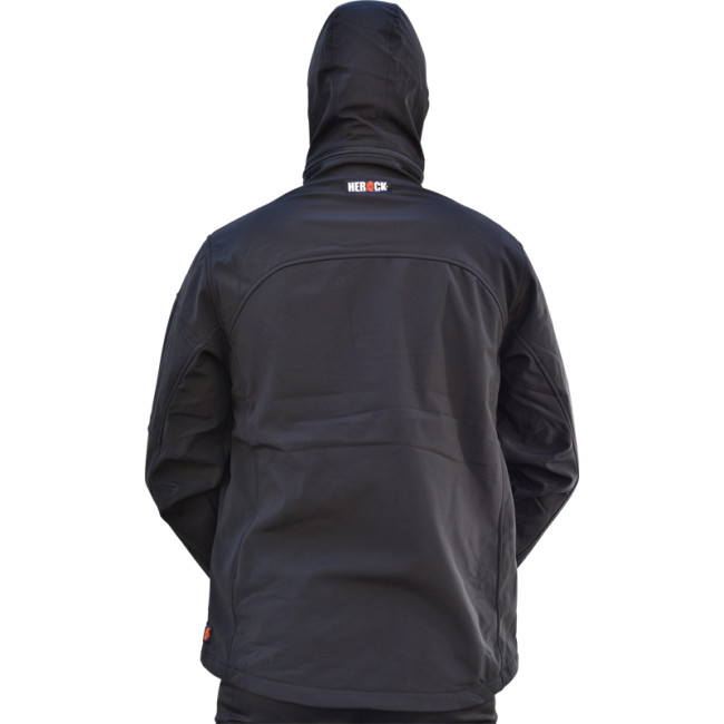 Veste Softshell noir à capuche - HEROCK