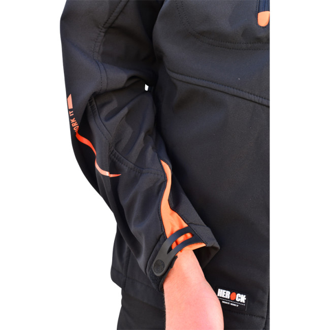 Kurtka Softshell czarna z kapturem - HEROCK