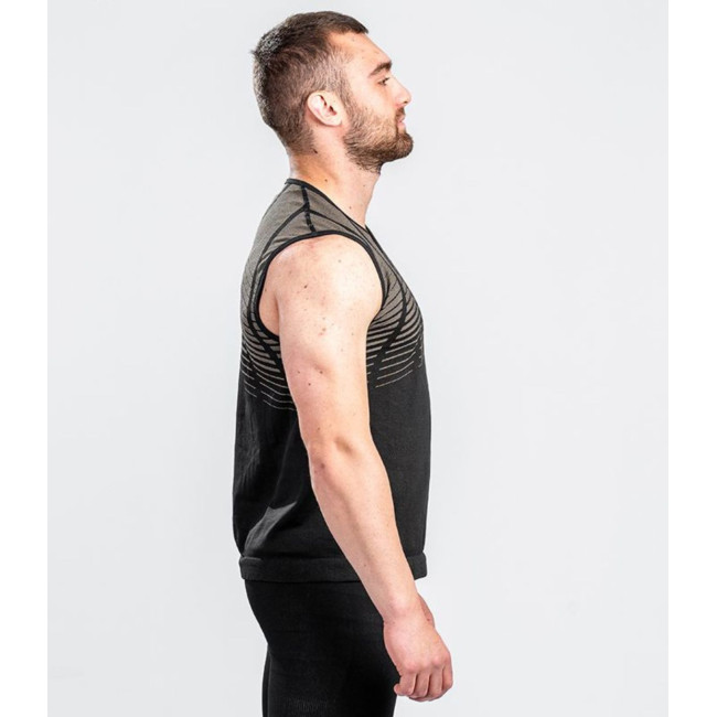T-shirt EVO Active Line mouwloos Zwart Tan - Summit Outdoor