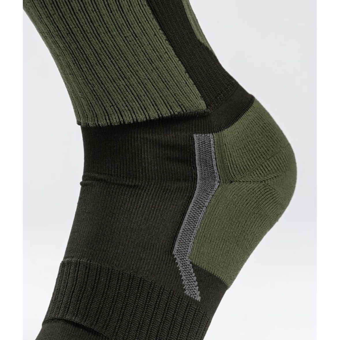 Calzini Da Trekking In Lana Merino Made In USA – Modello S96 Expedition, Grigio Erica, Taglia Large, Per Stivali, Lavabili - 6