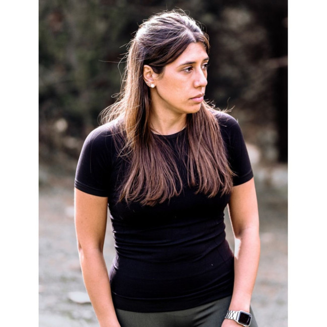 Kurzarm-T-Shirt HÉLIUM Active Line Damen schwarz - Summit Outdoor