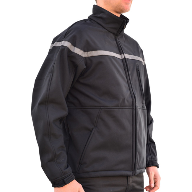 Kurtka Softshell Security szara taśma - EK
